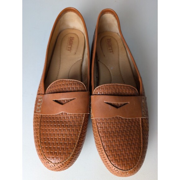 Born Malena Penny Loafer Shoes Sz 10M Driving Moccasins Soft Leather Comfort - Picture 1 of 10